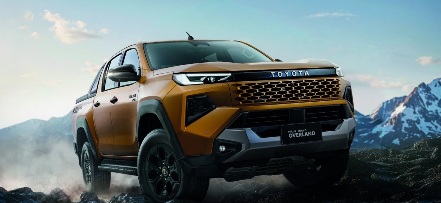 Illustrative Toyota Hilux Travo in a mountain setting