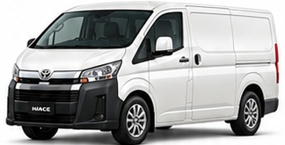 Illustrative Toyota Hiace Eco Blind; exact specification to be confirmed