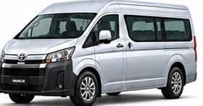 Illustrative Toyota Hiace Commuter; exact specification to be confirmed